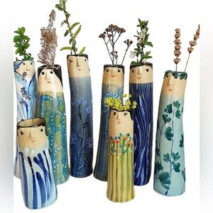 DanceeMangoo Funny Vases, Boho Home Resin Vases